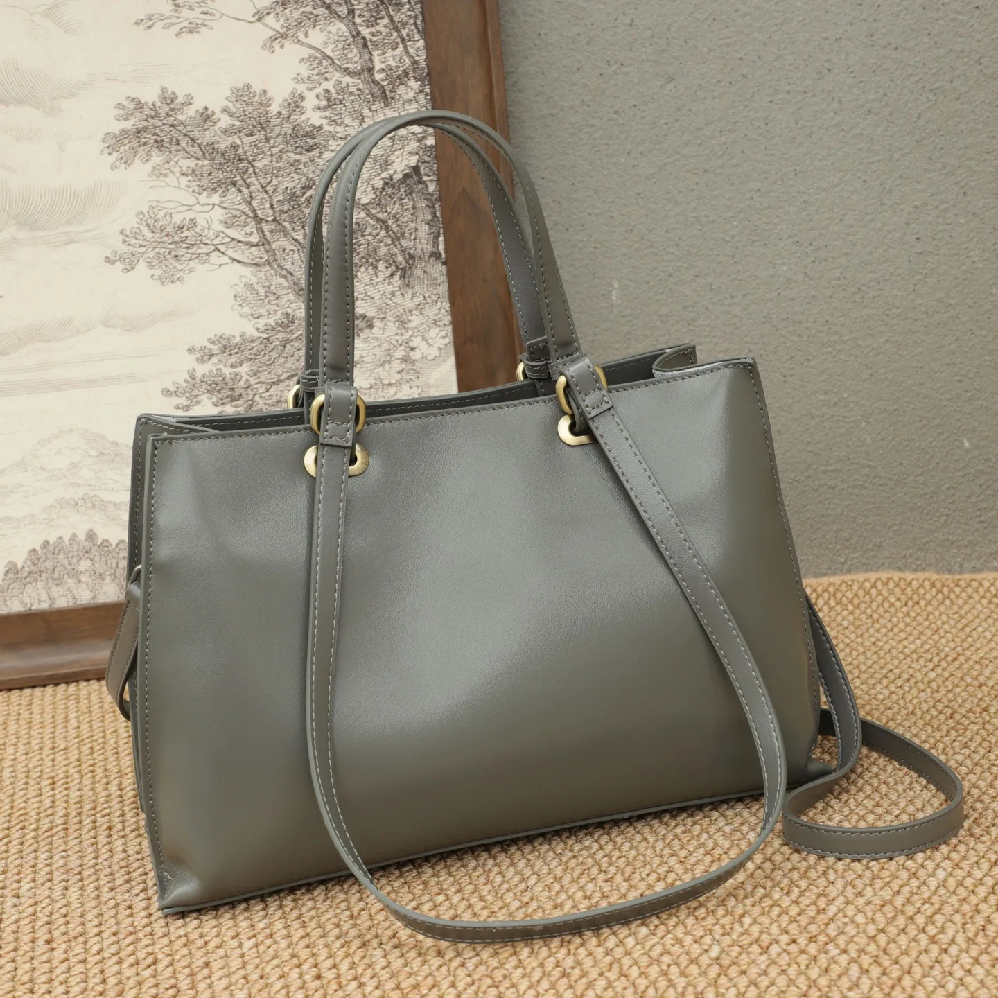 

Genuine Cow Leather Women Shoulder Crossbody Bags Cowhide Luxury Designer Brand Ladies Large Tote for Woman Handbag High Quality