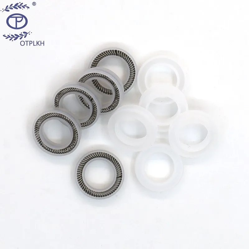 Spring seal ring for shaft ultra-high molecular weight polyethylene uhmwpe X-inclined stainless steel spring factory customized