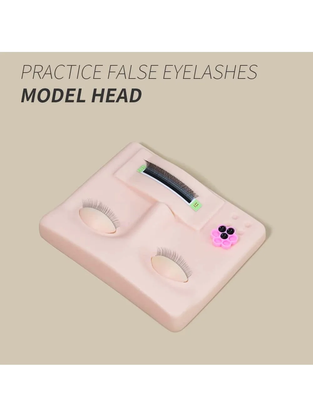 1pc Silicone Practice Eyelashes Extension Training Mannequin Head Training False Lashes Grafting Model