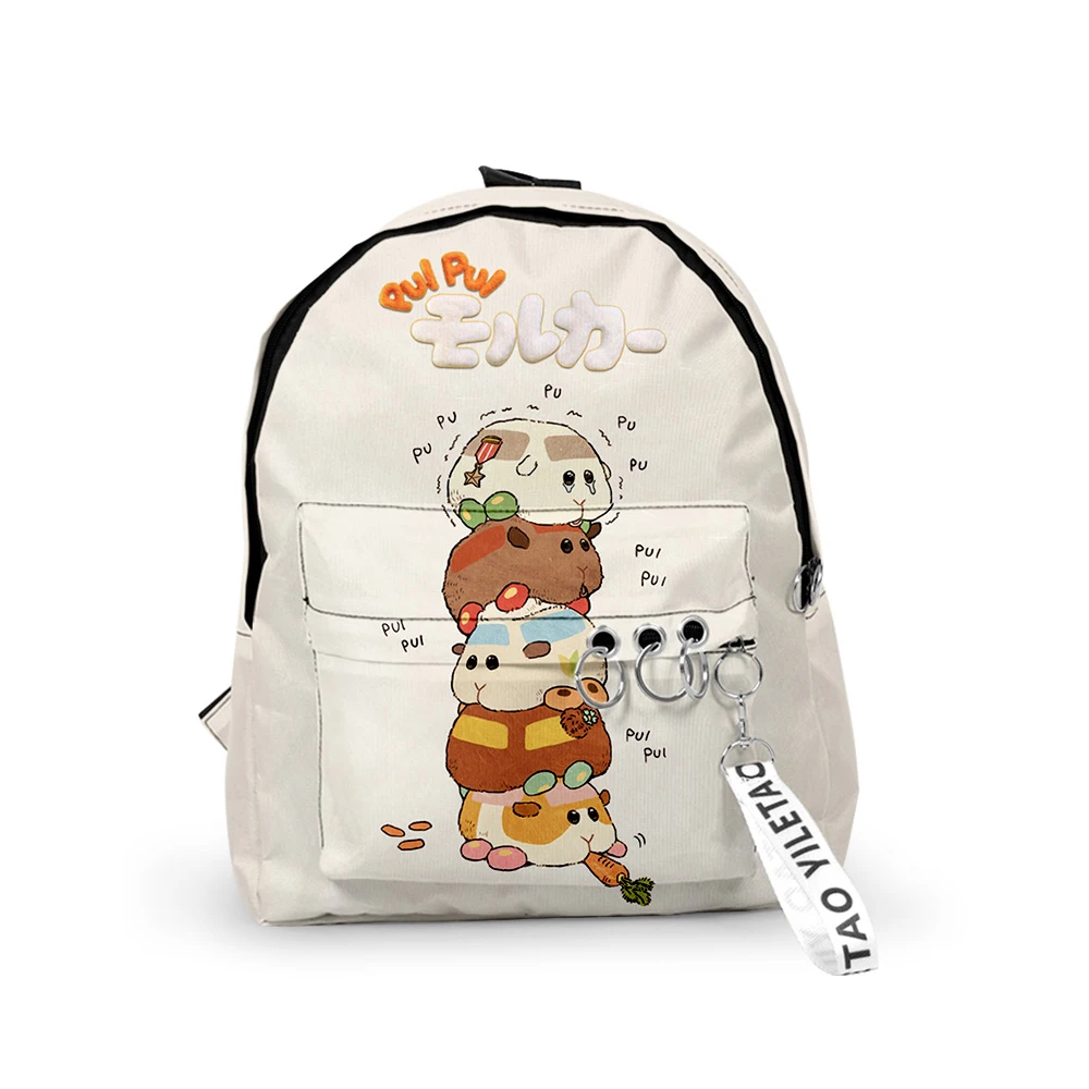 Classic Pui Pui Molcar Backpacks Boys/Girls pupil School Bags 3D Print Keychains Oxford Waterproof Funny Cute Small Backpacks