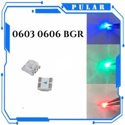 100PCS/Lot BGR SMD 0603 RGB Common Anode Led 0606 RGB LED Diode 4-Bin Size:1.6*1.6*0.55mm PLR colorful Red/Green/Blue 1615