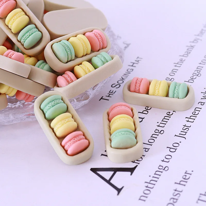 Mini Macaroon Cake Dessert Kitchen Scene Macaroon Dollhouse Miniature Handmade DIY Decorations Food Play Resin Home Decor Crafts - Detail 1