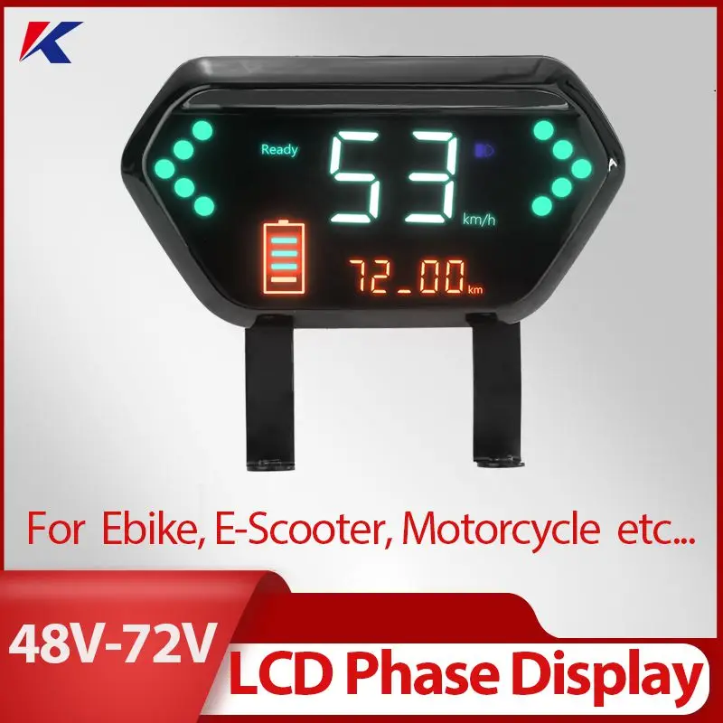 

Дисплей для электрического велосипеда 48 В 60 В 72 В водонепроницаемый ЖК-дисплей фазовый дисплей для электрического скутера аксессуары для электровелосипеда