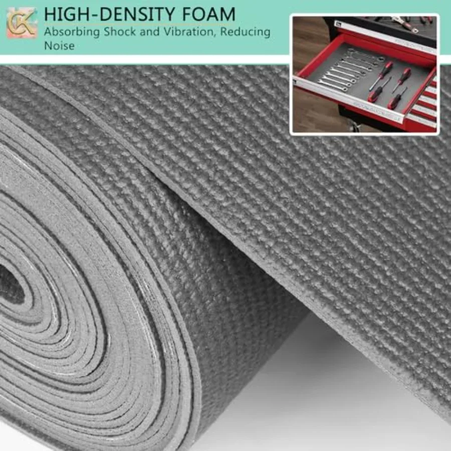 Foam Toolbox Liner Shelf Liner Thickened Durable Pad Tool Box Mat for Protecting Your Tools Work Surfaces Garage Chest -Gray 3m