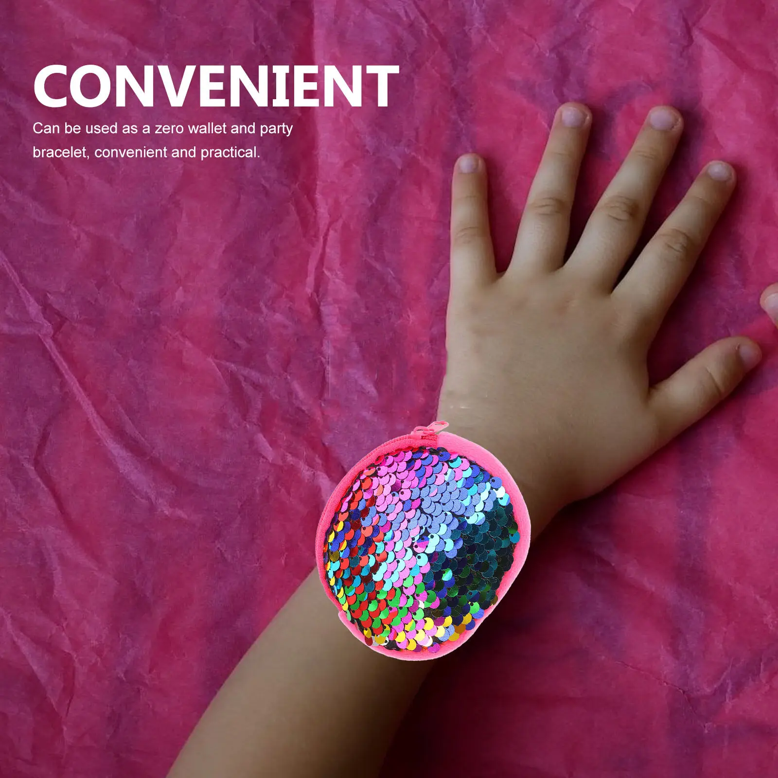 

2Pcs Sequins Slap Bracelet Coin Purse Cute Comfortable Wristband Party Supplies Slap Bracelet Sequins Bracelets for Party