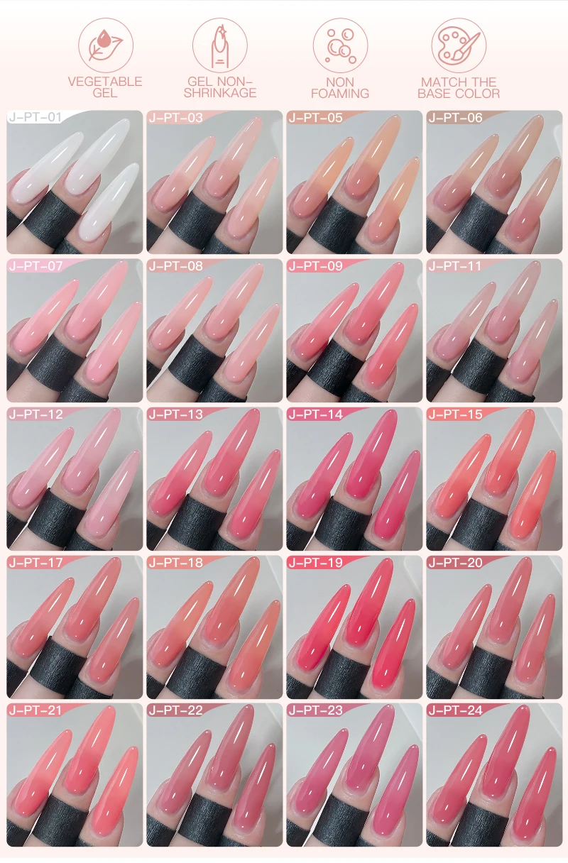 Luxusflasche 15ml Jelly Pink Farbiger Gel-Nagellack Neon Vernis Semi-Permanente Nagelkunst-Zubehör Soak-Off UV-Gel Nagellack – Detail 5