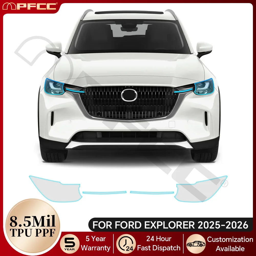 

Precut PPF For Mazda CX-90 CX90 2024-2026 Car Headlight Rearview B Pillars Film Clear TPU Protection Film Anti-scratch Resistant