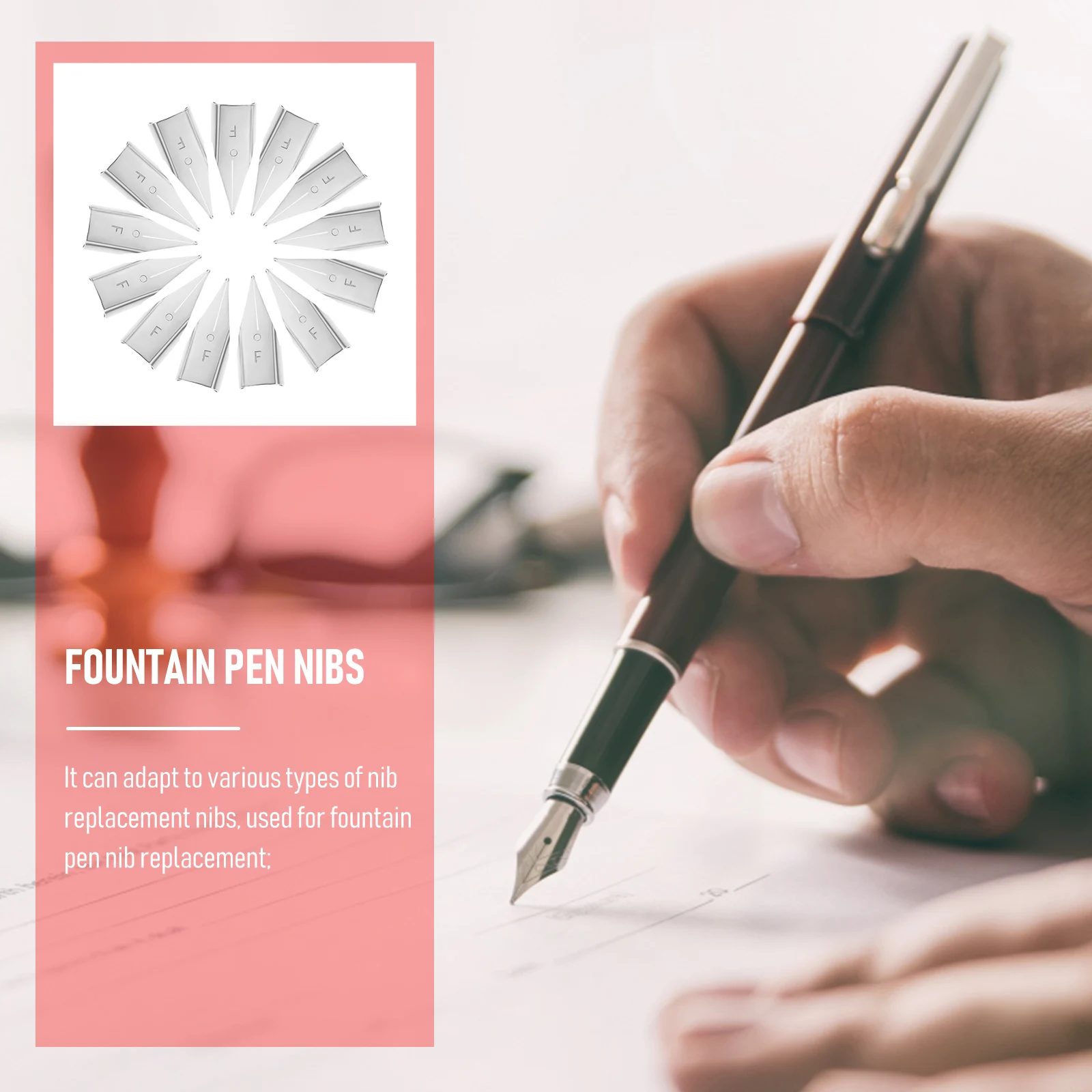 20 Pcs Accessories Pen Replacement Head Student Fountain Metal Calligraphy Pens Writing