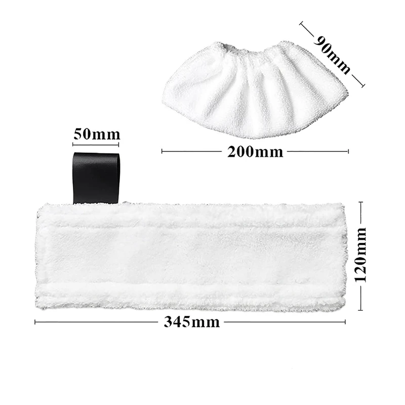 قماش من الألياف الدقيقة قابل للغسل (5 لفوهات الأرضية + 5 للفوهات اليدوية) لمنظفات البخار Karcher EasyFix SC2، SC3، SC4، SC5