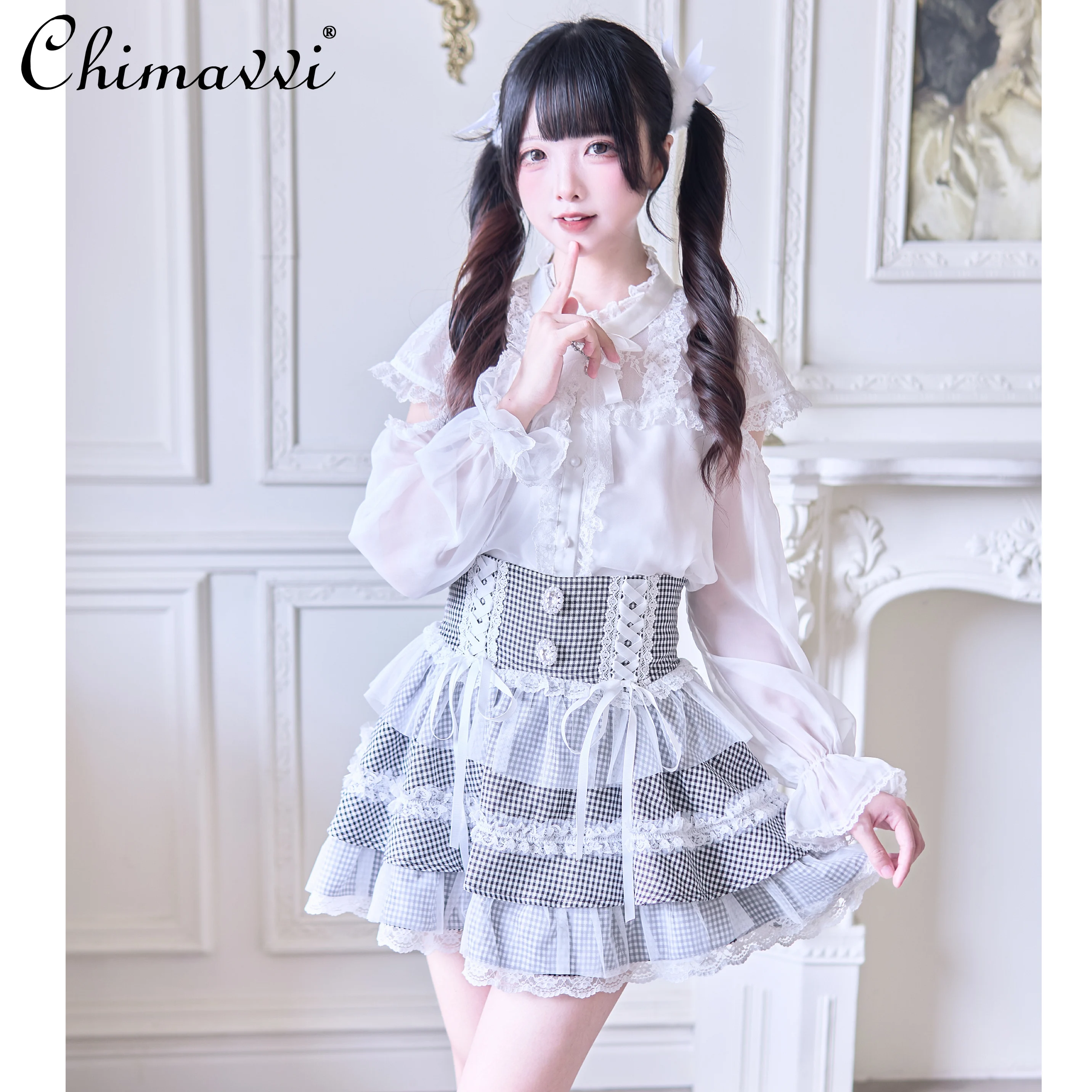 Japanese Mass-produced Mine Bud Clothes 2025 Summer New Subculture Original Design High Waist Slim-fit Kawaii Short Skirts
