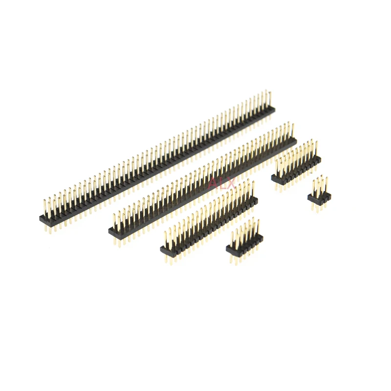 10PCS dip 2*2/3/4/5/6/7/8/9/10/12/16/20/40/ PIN double row male PIN HEADER 1.27MM PITCH Strip Connector 2X/6/8/10/20