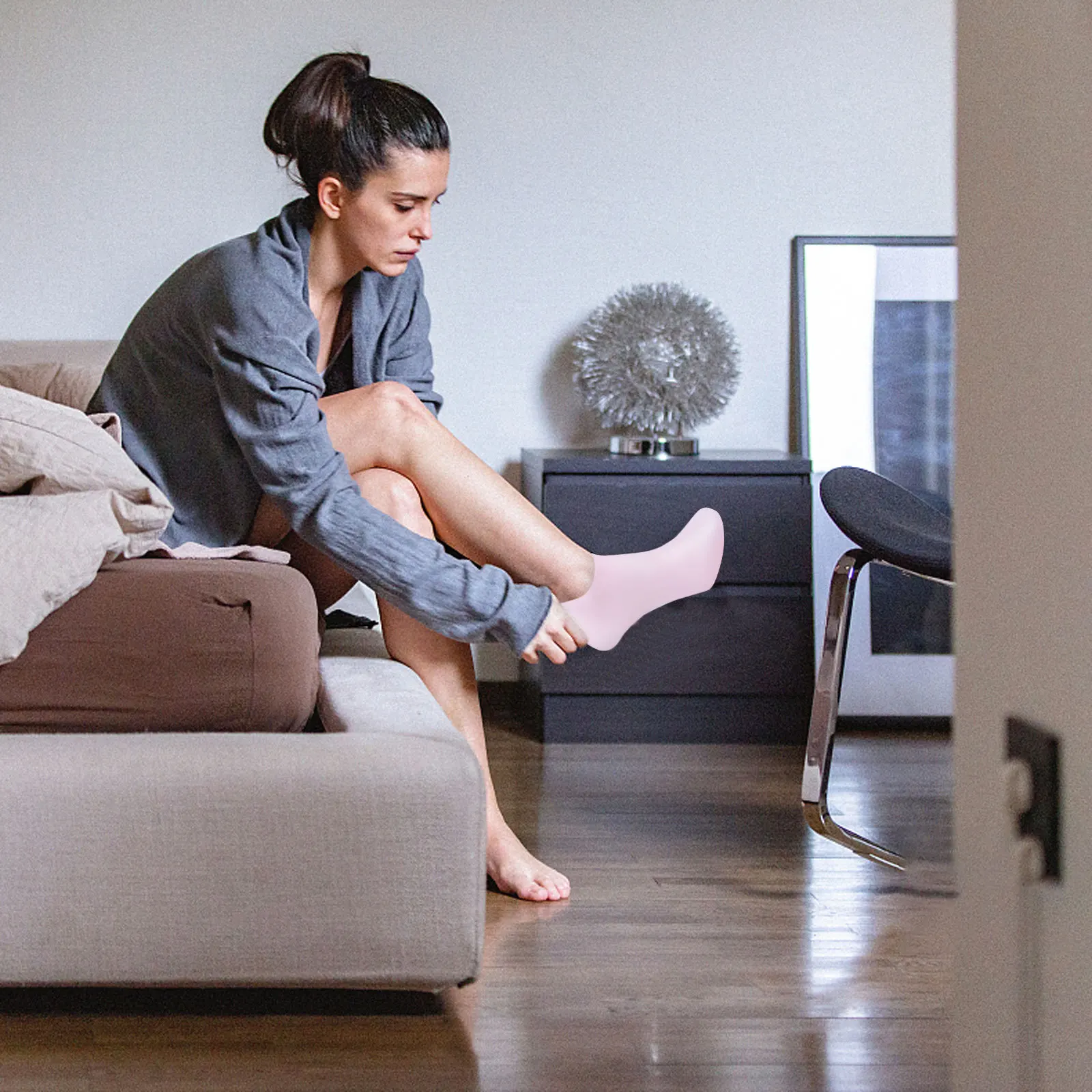 1 paar Hydraterende Sokken Voor Voeten Behandeling Voet Peeling Sok Unisex Zachte Absorberende Elastische Huidverzorging Tool Voor Droog Gebarsten