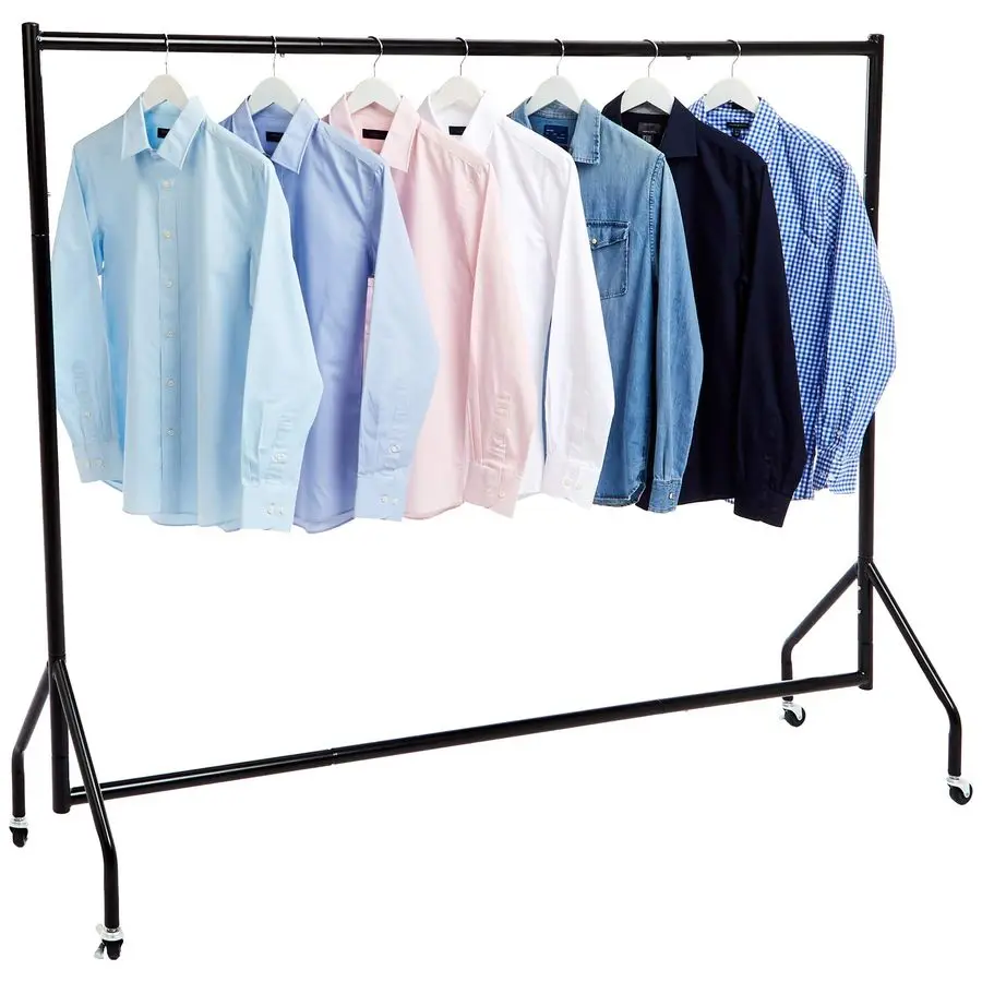 

Heavy Duty Portable Rolling Garment Rack, Hanging Clothes Organizer Rail for Display and Storage, Easy to Assemble, 72 x 60 inch