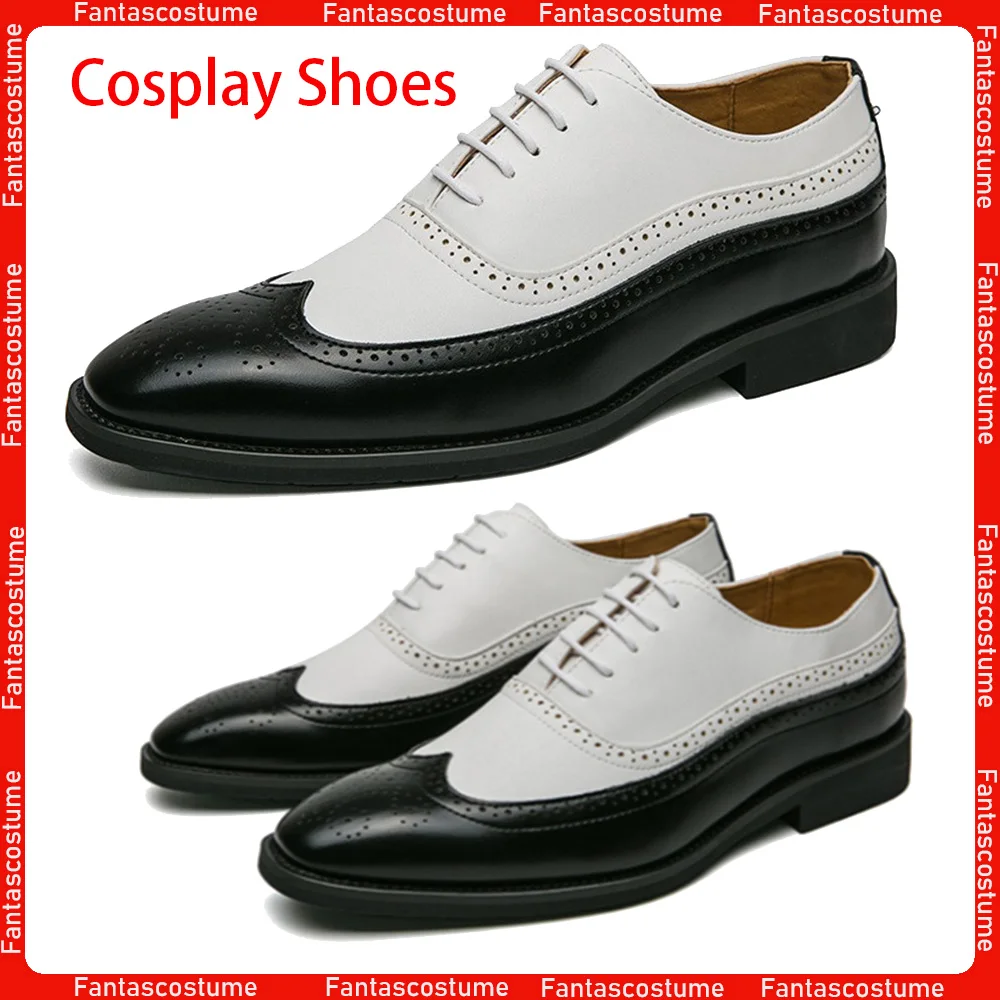 Stanley Cosplay Shoes Boots Movie The Mask Roleplay Footwear Men Male Adult Halloween Party Costumes Accessory Custom Made