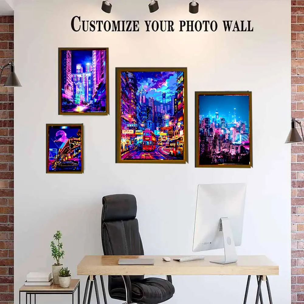 Beautiful City Changsha Light Painting Photo Frame Led Night Lamp Wall Home Kid Bedroom Decorate Moon Lamp Friend Birthday Gifts