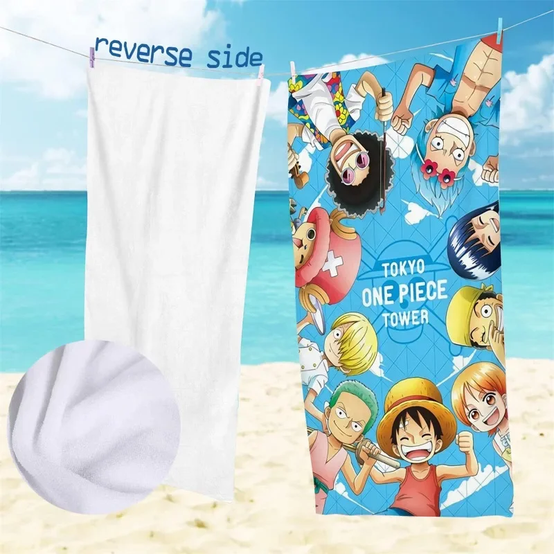 Animación One Piece Youth ZORO Luffy Fitness Running Sweat, toalla de playa práctica, Toalla de baño de natación, modelo de Anime