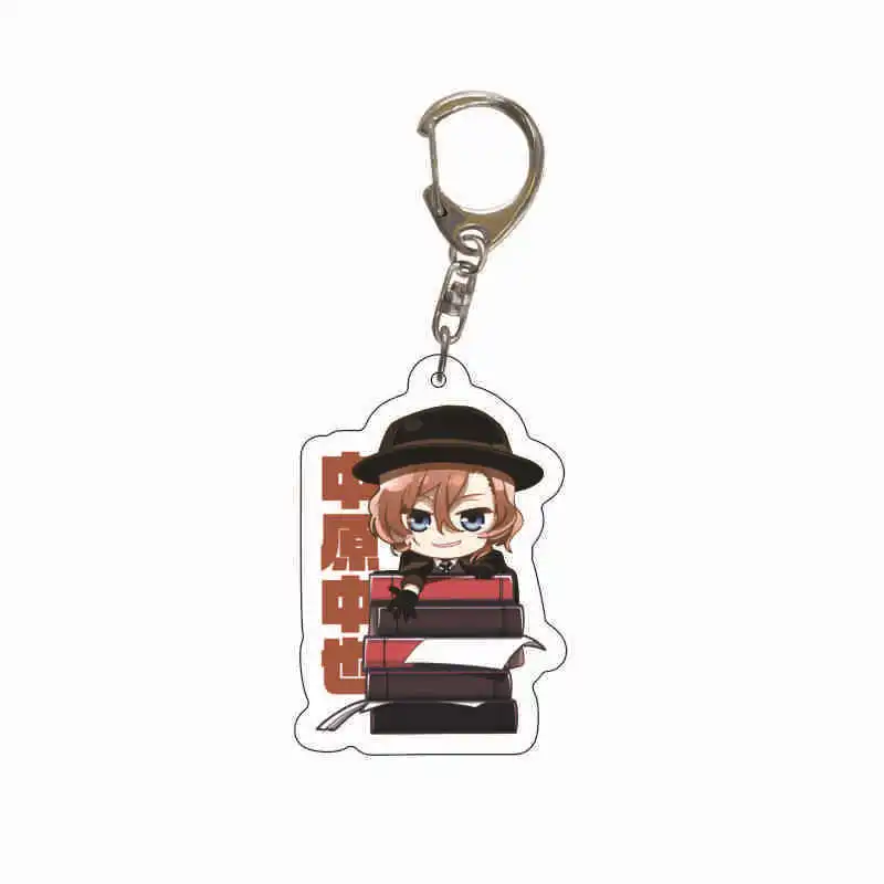 Bungou Stray Dogs Dazai Nakajima Pendant Keychain Charm Student Bag Decoration Anime Cosplay Japanese Manga Character Figure view 2
