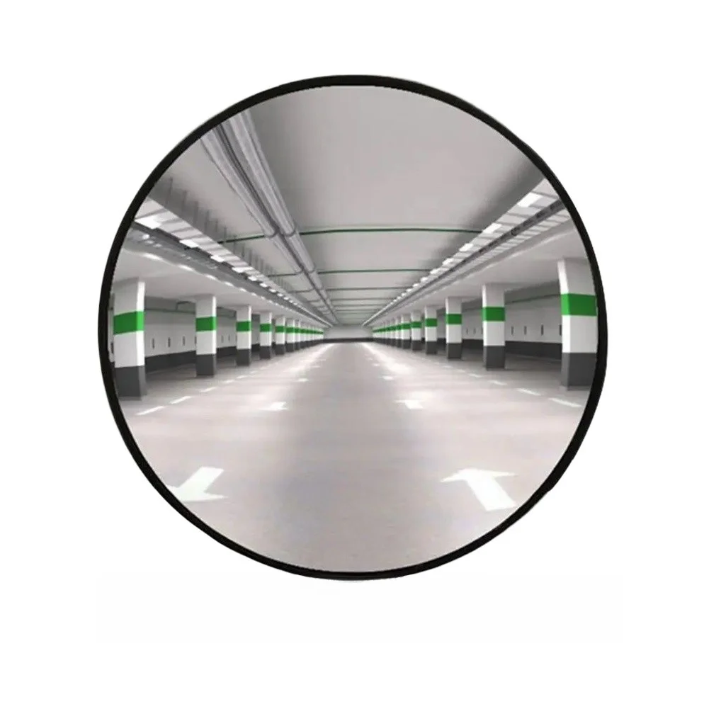 30cm Safety Convex Mirror with Wide Field of View and Adjustable Mounting Bracket for Driveway or Shop Applications