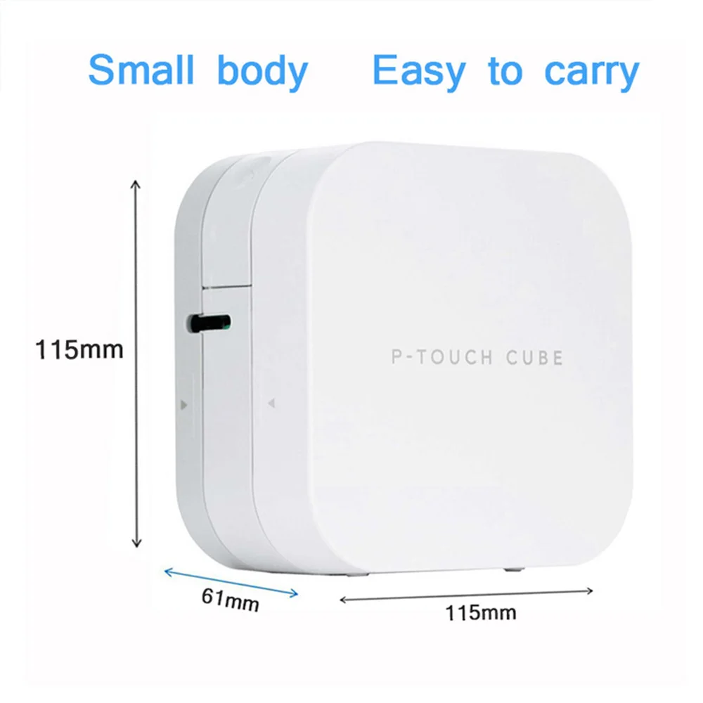 Brother PT-P300BT P-touch Cube label printer Bluetooth connection label maker typewriter for 6/9/12mm brother pt p300bt tape