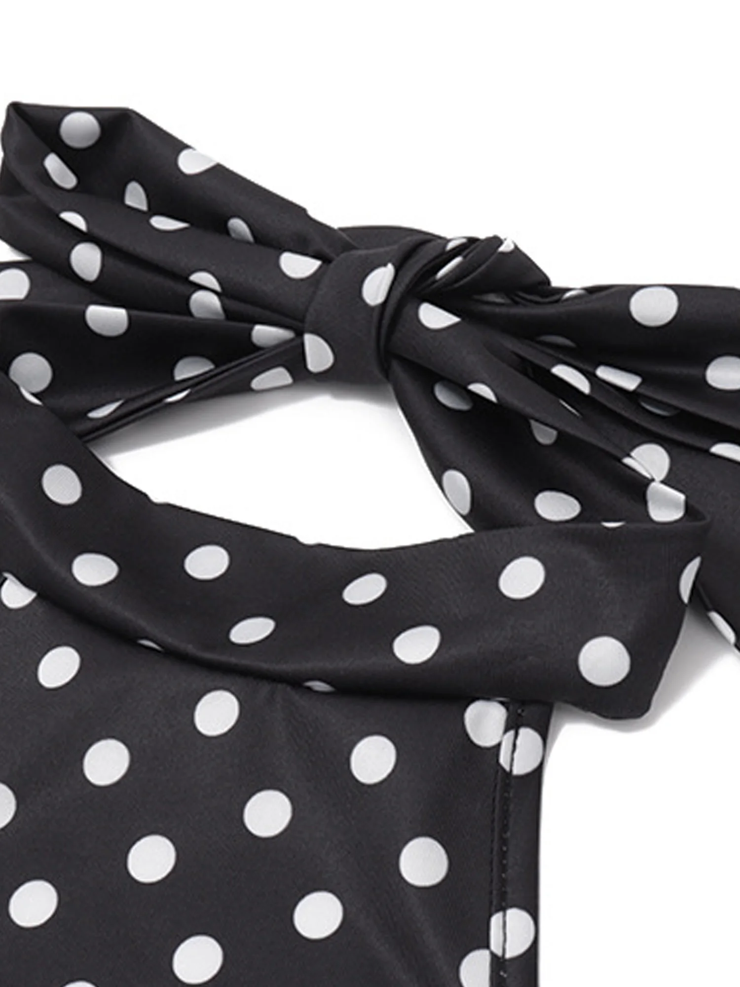 Abito da cocktail da festa da donna anni '20 Mini abito a pois con lacci Halter senza maniche aperto sul retro Abito a trapezio per abito casual quotidiano