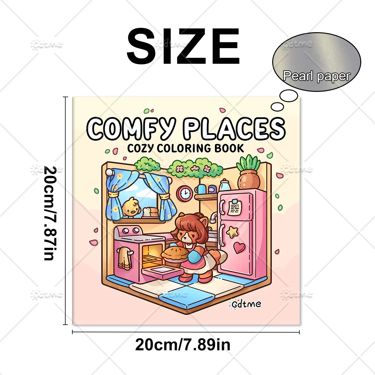 COMFY PLACES Malbuch mit kräftigen, einfachen Mustern für Erwachsene, niedliches Zeichenbuch, perfektes Geschenk für Party und Geburtstag ﻿ – Detail 3
