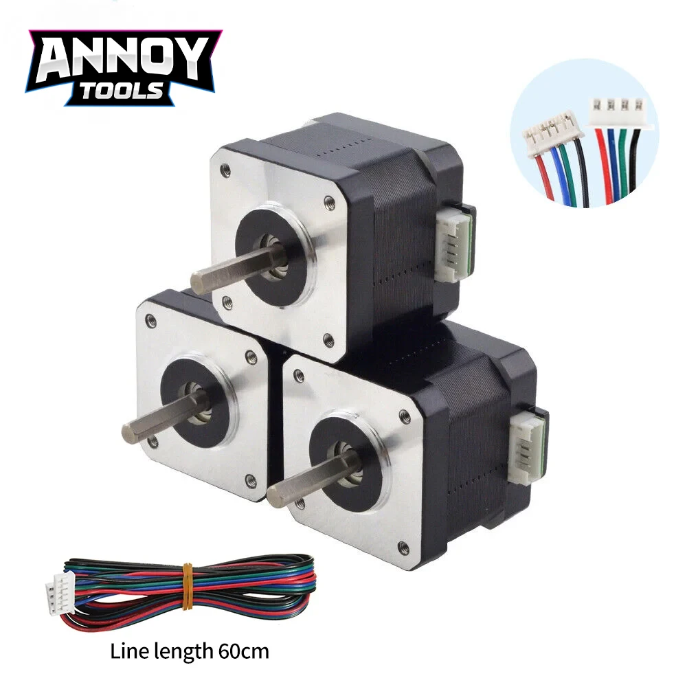 Nema 17 42 Stepper Motor 42x34MM with 60CM Cable For 3D Printer Parts CNC Router Engraving machine