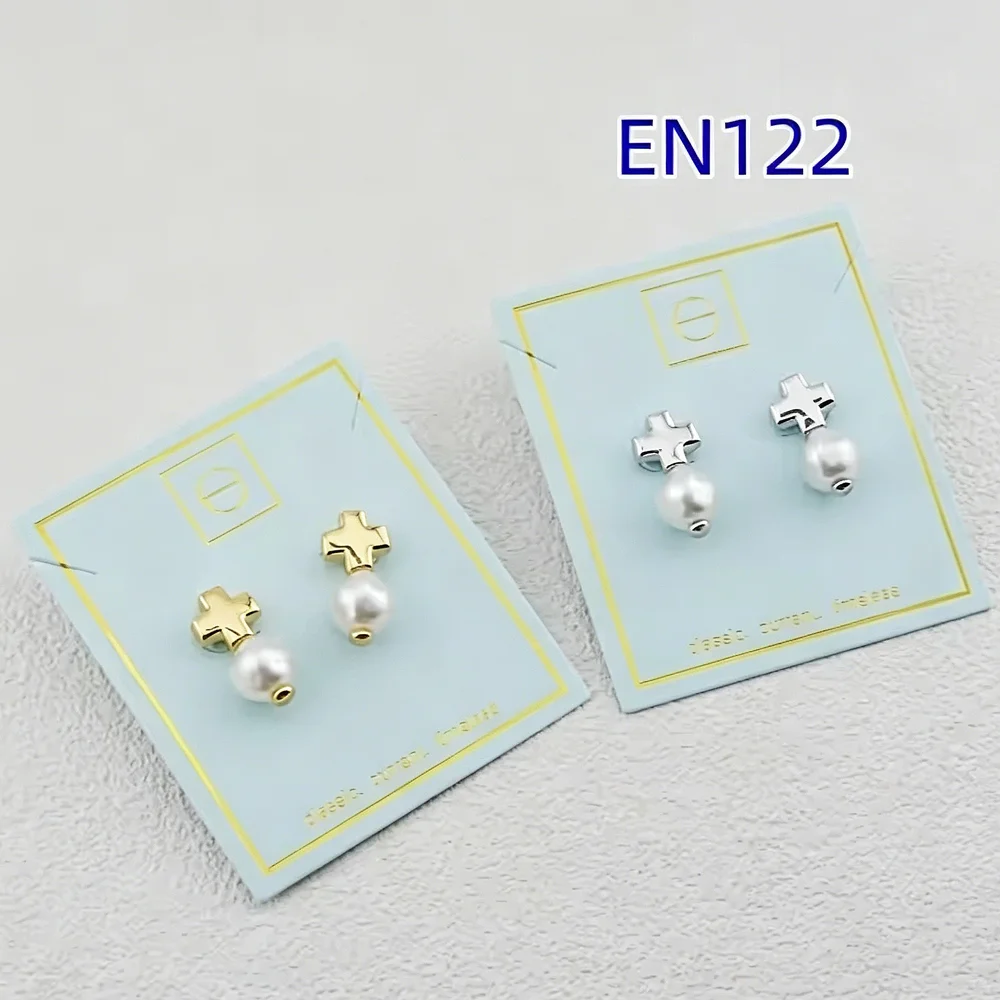 

VKVVA Fashion Jewelry Cross Pearl Stud Earrings for Women Birthday Gifts, Unique Gift