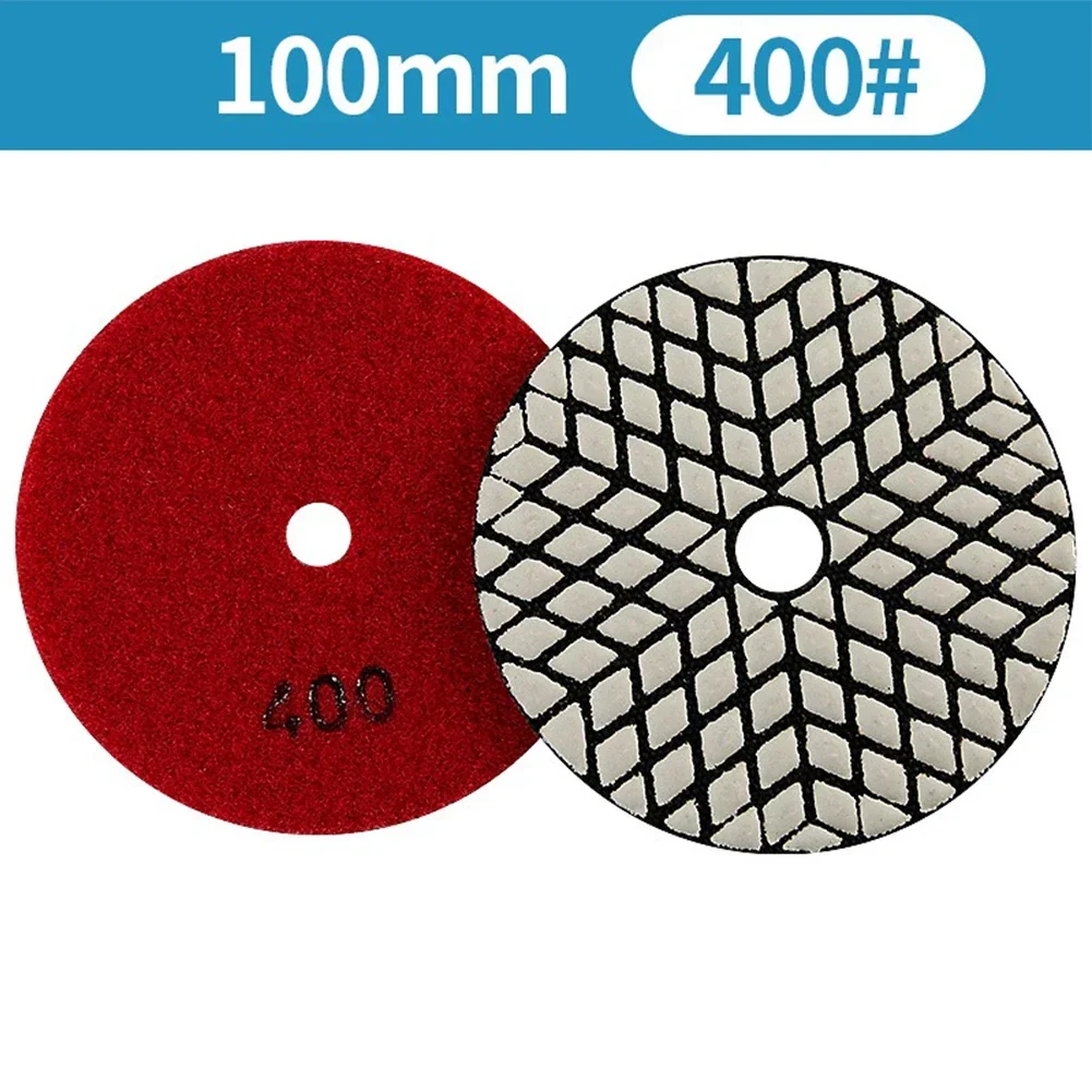 4 Inch 100mm Diamond Polishing Pad Dry Granite Stone Disc For Concrete Marble Stone 50 100 200 400 800 1500 3000 Grit Power Tool