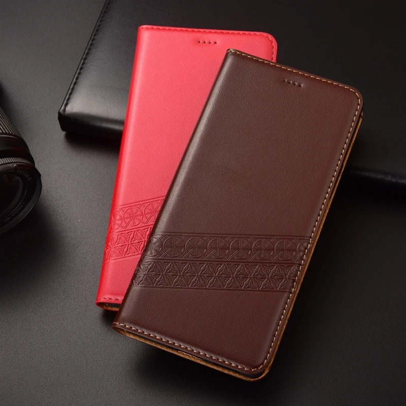 

Nappa Pattern Genuine Leather Phone Case For Honor Magic 7 Magic7 Magic6 Pro Lite Ultimate RSR Magnetic Wallet Flip Cover Cases