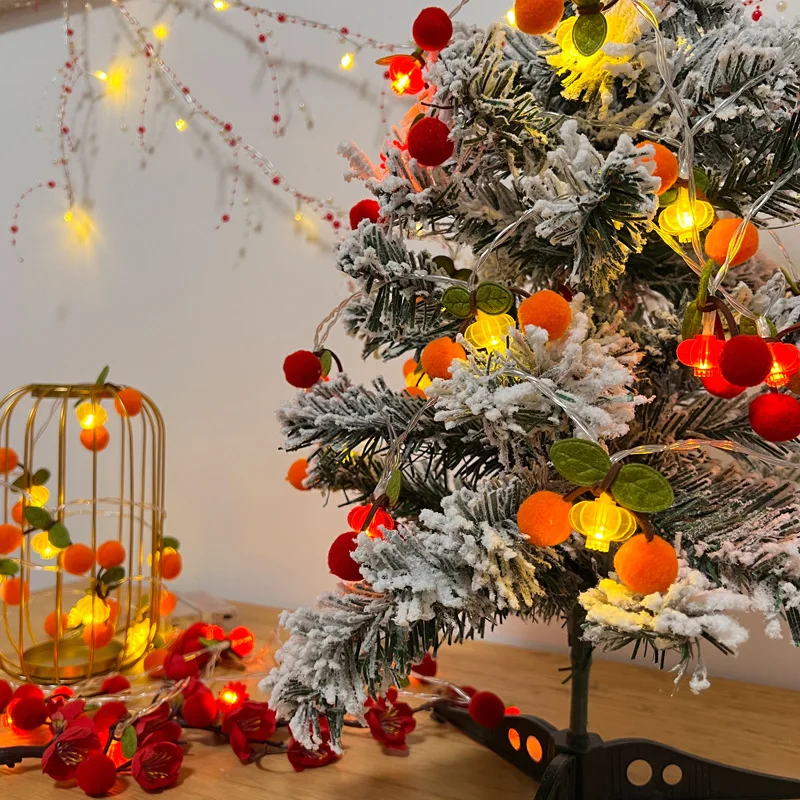 Rote Frucht farbige Lichter Schnur führte Lampen rote Laternen Lampe kleine Laternen Schnur Lichter Weihnachts ferien Atmosphäre Dekor Lampe