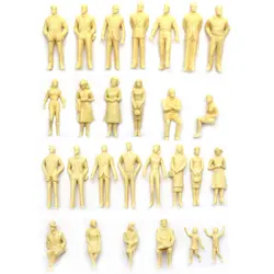 100Pcs Cute Ornaments Skin-color 1:100/1:75/1:50 Scale Architectural DIY Character Model Building People Scenery Figures