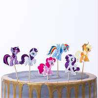 24pcs/lot Cake Decorations Cake Topper Unicorn Theme Kids Girls Birthday Party Supplies Baby Shower Gift Cupcake Picks