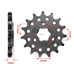 525-15Teeth Motor Front Sprocket For Suzuki DR650 SE 1996-2022 2023 2024 XF650 Freewind 1997 1998 1999 2000 2001 2002 DR800 1994