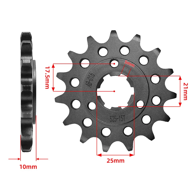 525 Chain 15 Teeth Motorcycle Front Sprocket Wheel 15T For Suzuki DR650 SE 1996-2024 XF650 Freewind 1997-2002 DR 800 DR XF 650