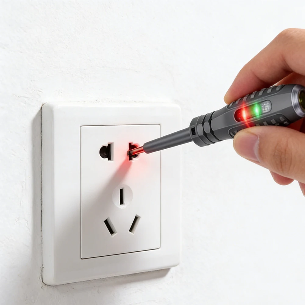 Dual Purpose Non Contact Voltage Tester Screwdriver For 70-250V Live Wire Detection Electrical Repair Tool With LED Light