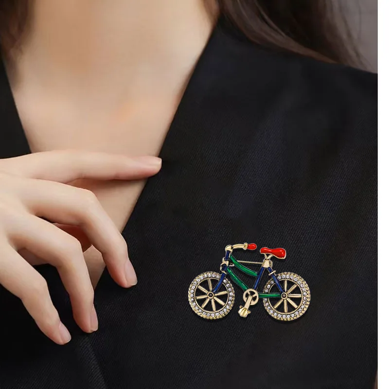 Metal Bicycle Brooches For Women Men Vintage Enamel Bike Brooch Cyclists Backpack Decoration Badges Sports Lapel Pin Gifts