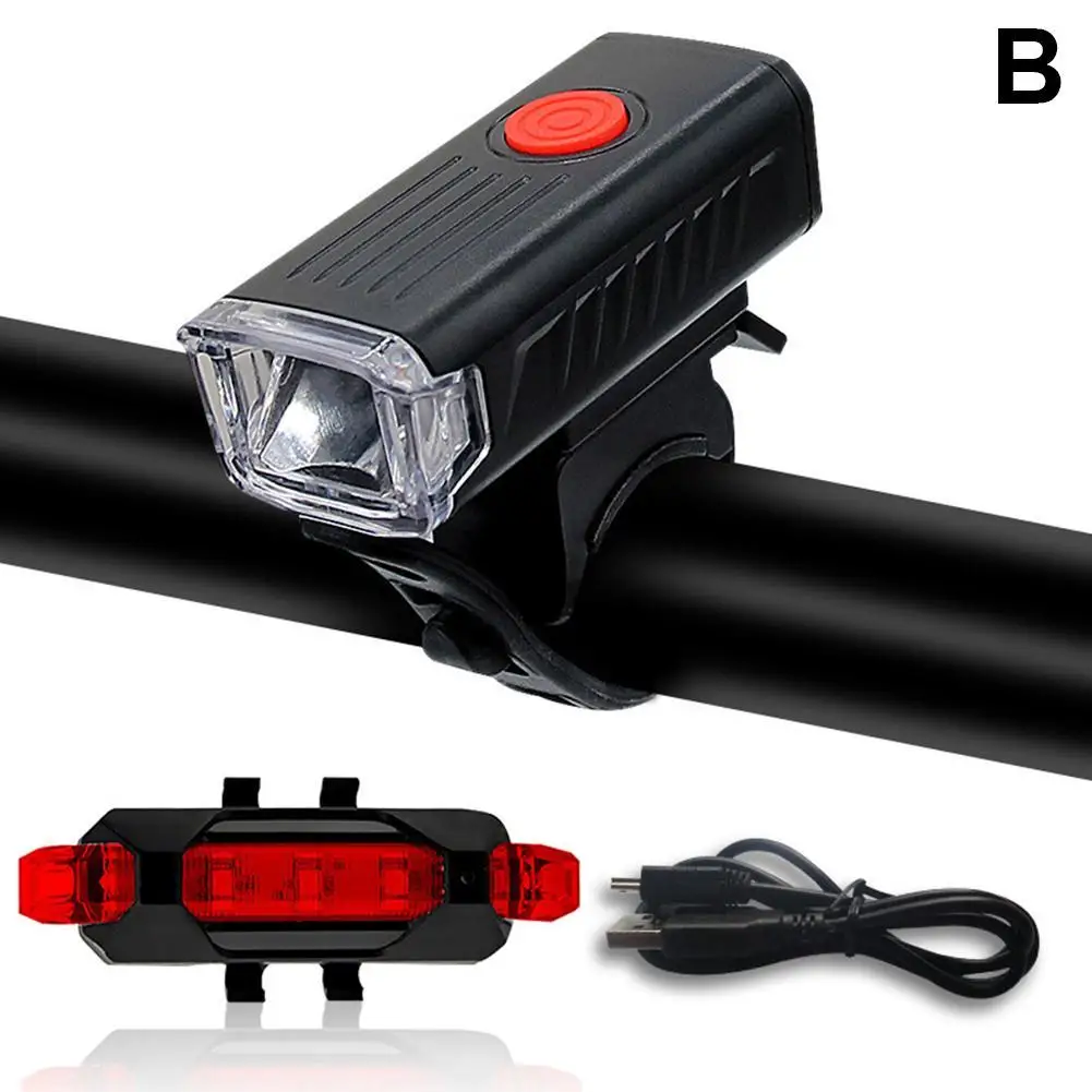 1pc Bike Front Lights USB Rechargeable 700mAh Waterproof Bike Headlight Camping Safety Warning Light Cycling Accessories