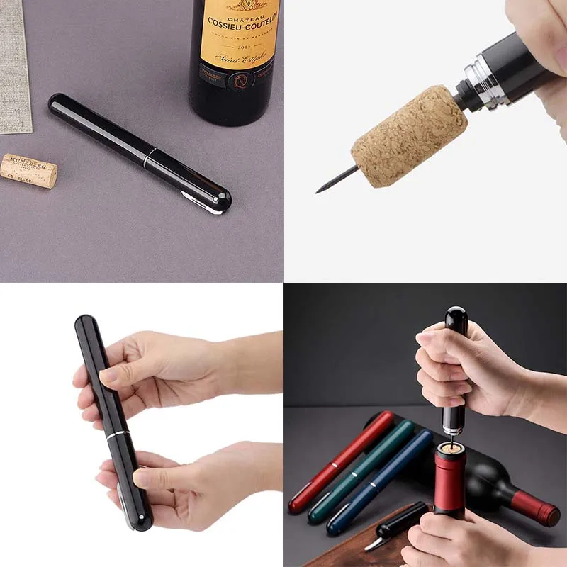 Pen Shape Air Pressure Bottle Opener Wine Red Wine Needle Pen Type Air Pressure Bottle Opener  Portable Wine Opener Kitchen Tool