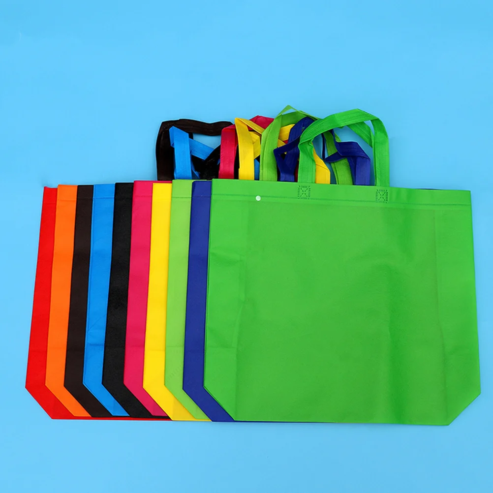 

21Pcs Non-Woven Shopping Bags Portable Grocery Store Gift Packing Handbags for Vegetables Fruits Snacks Storage