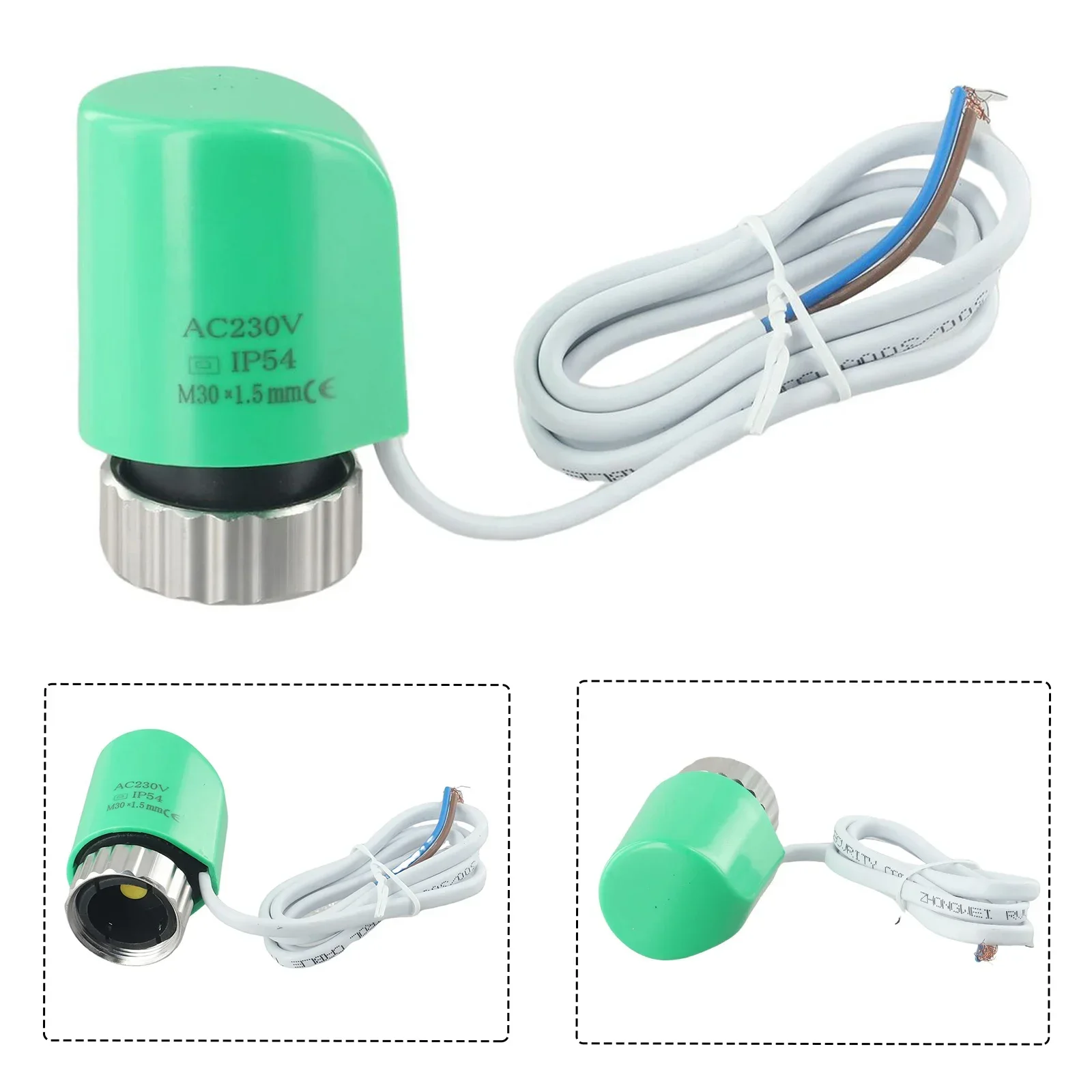 

AC230V M30*1.5mm Electric Thermal Actuator For Floor Heating Radiator Valve Adjust Floor Heating Water Flow Energy Saving