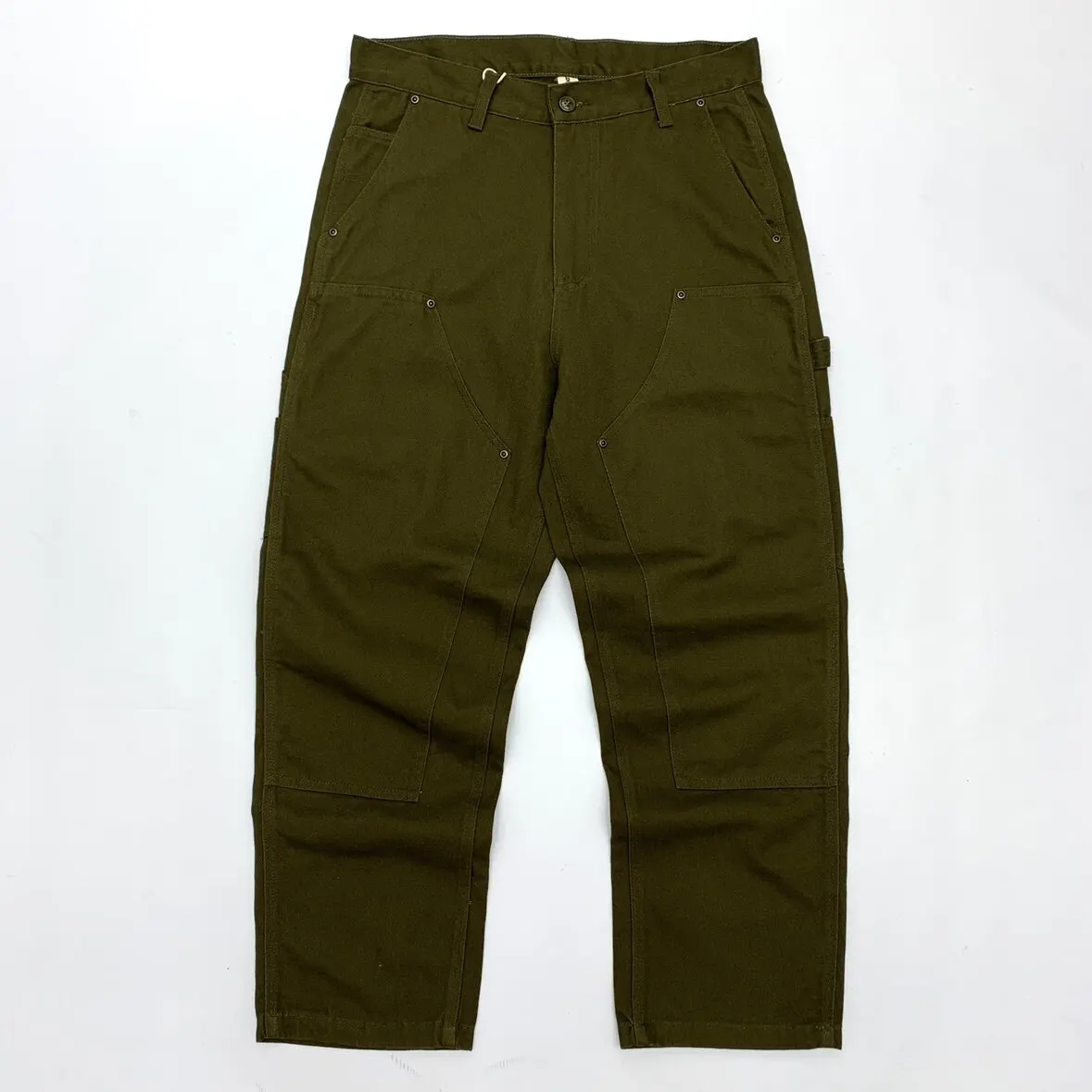 Heavyweight Men's Workwear Lumberjack Pants 100% Cotton Washed Loose Straight-Leg Casual Trousers Autumn European/American Retro
