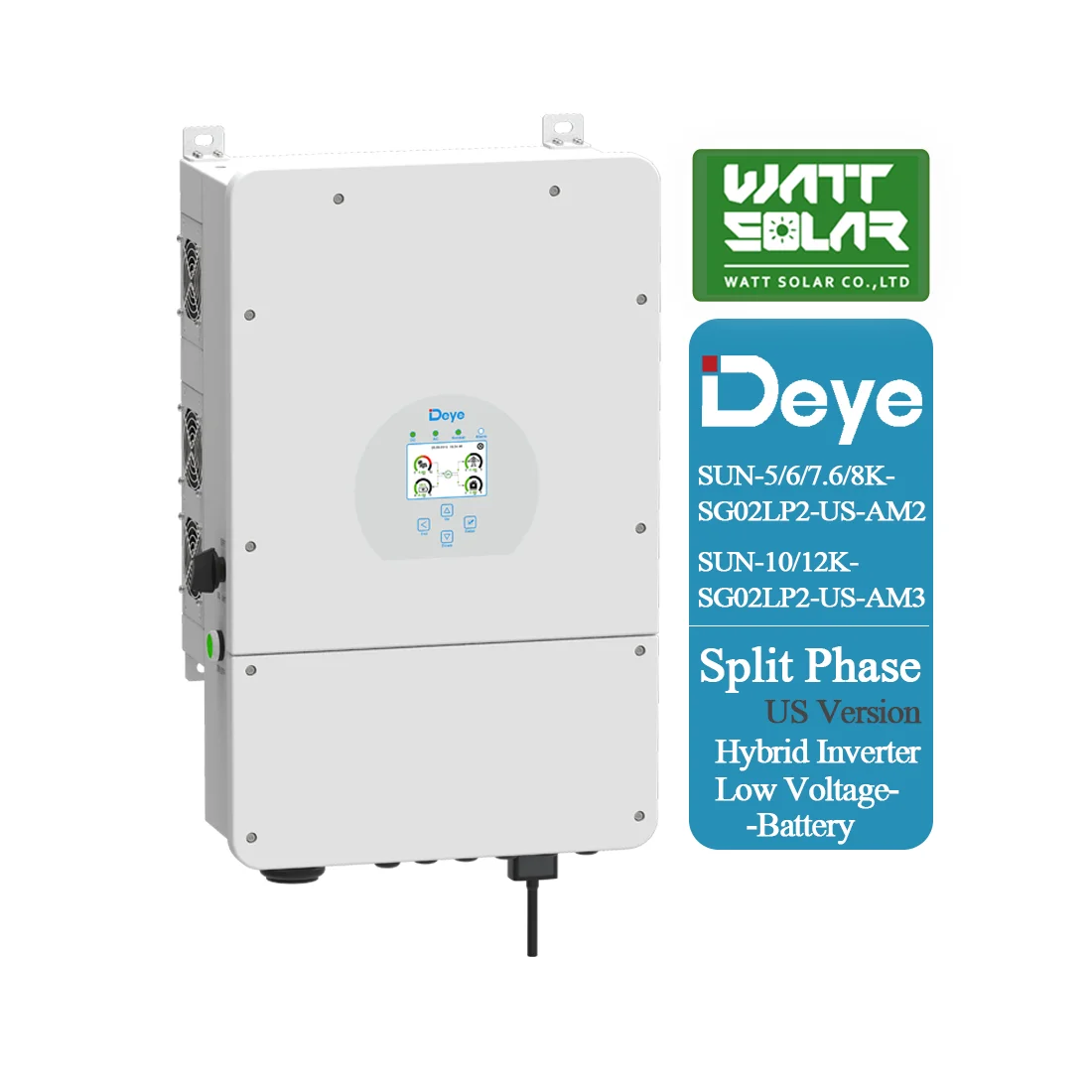 Split Phase Hybrid Inverter 12KW 12/24V 110/220V, Deye High Quality, Factory Price, Fast Shipping