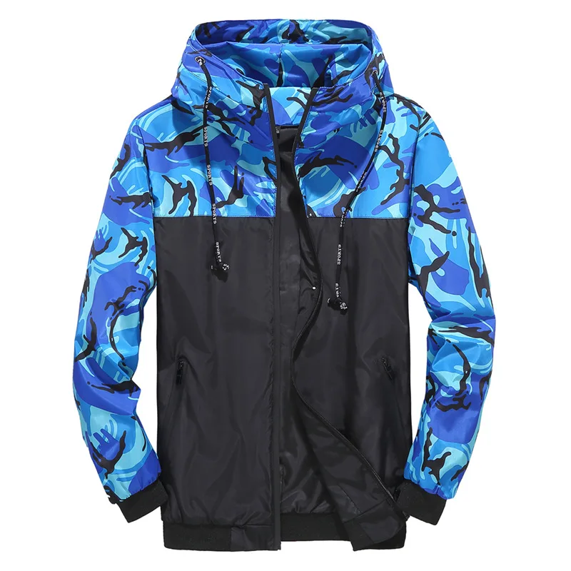 Military-Style Camouflage Hooded Jacket for Men - Youthful & Trendy