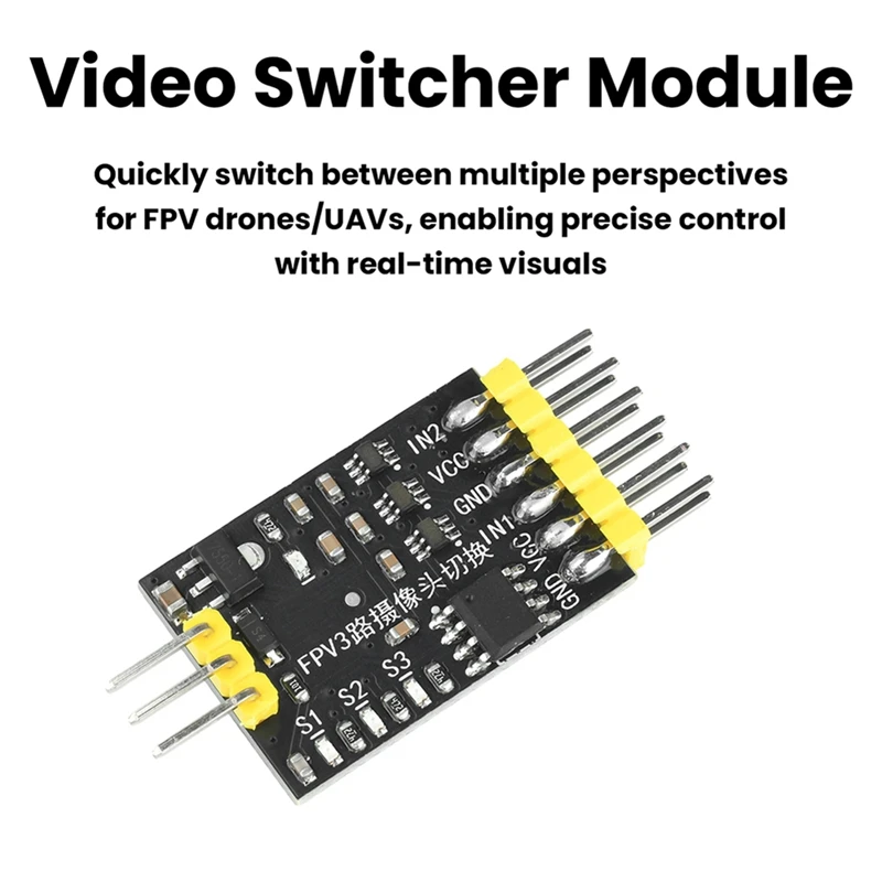 Super Sale 3-Channel Video Switcher Module with PWM Control for FPV Drones UAVs DC5-12V Wide Voltage Zero Latency Switching