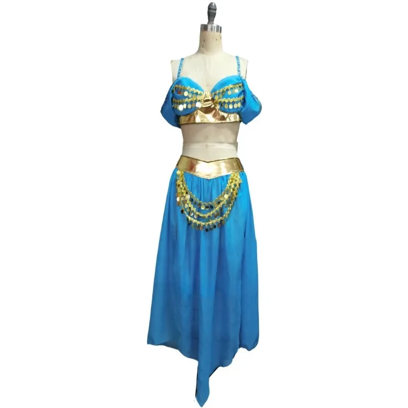Arabian Princess Belly Dance Costume Set,Adult Halloween Cosplay Role Play Outfit,Stage Performance Dress for Holiday Party Show - view 3