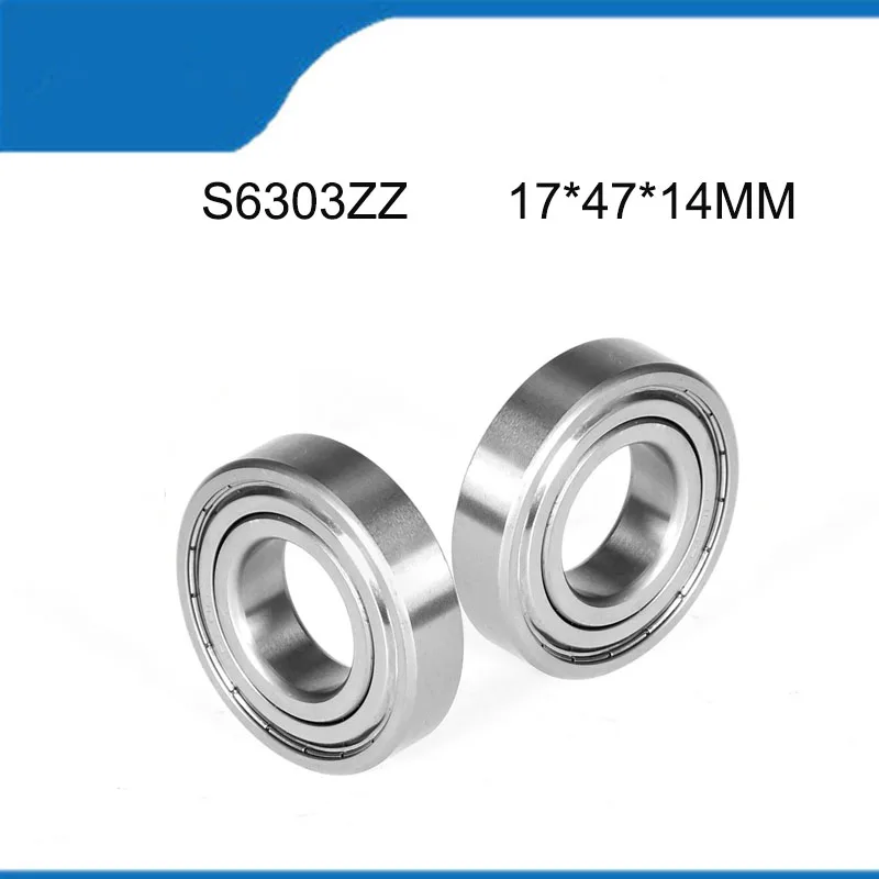 

S6303ZZ (17*47*14MM) 2PCS Sell Hot High Quality Corrosion Resist Stainless Sealed Deep Groove Ball Bearing Shaft (ABEC-5)