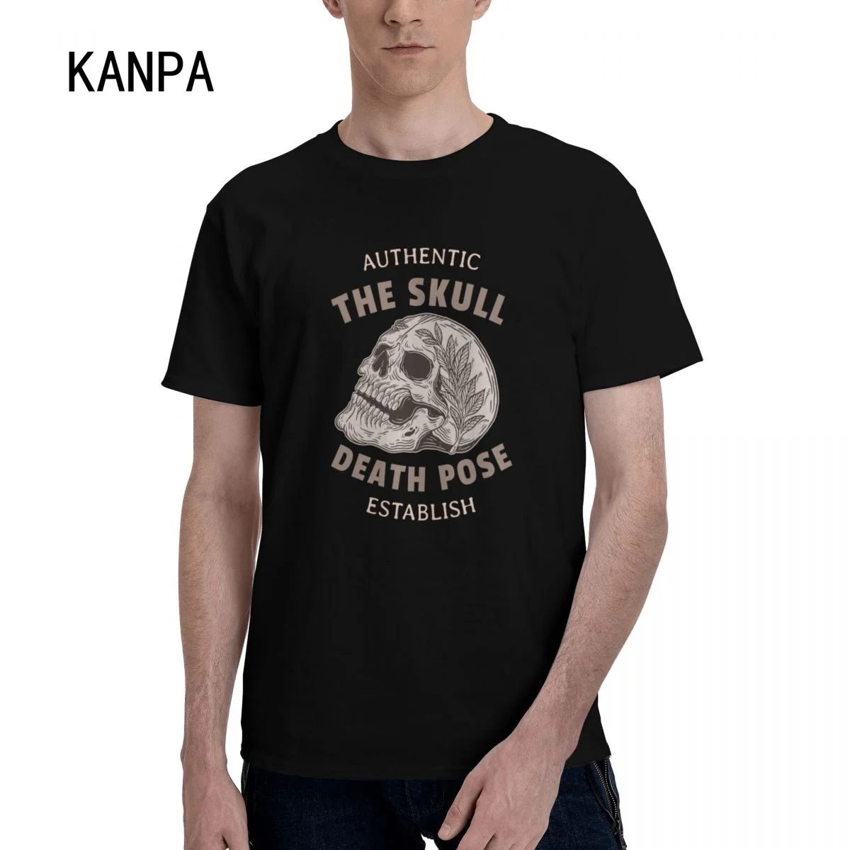 Dark Skull Graphic T-Shirts Men Cotton Short Sleeve T Shirts Basic Classic Crew Neck Top Tees Clothing S-6XL