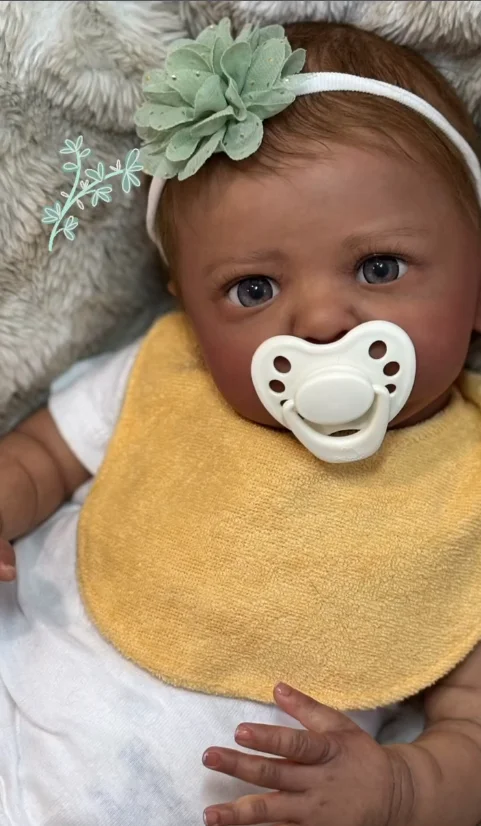 NPK 18Inch Uncolor Fresh Color Blank DIY Doll Part Reborn Mila with Cloth Body Random Color Eye Reborn Uncolored Doll Kit