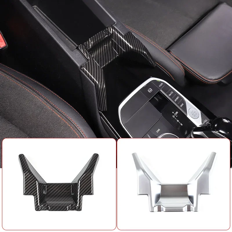 ABS Carbon Faser Für BMW 1 Serie 2 Serie F40 F44 2020-24 Auto Center Control Armlehne Box Vorne dekorative Panel Auto Zubehör