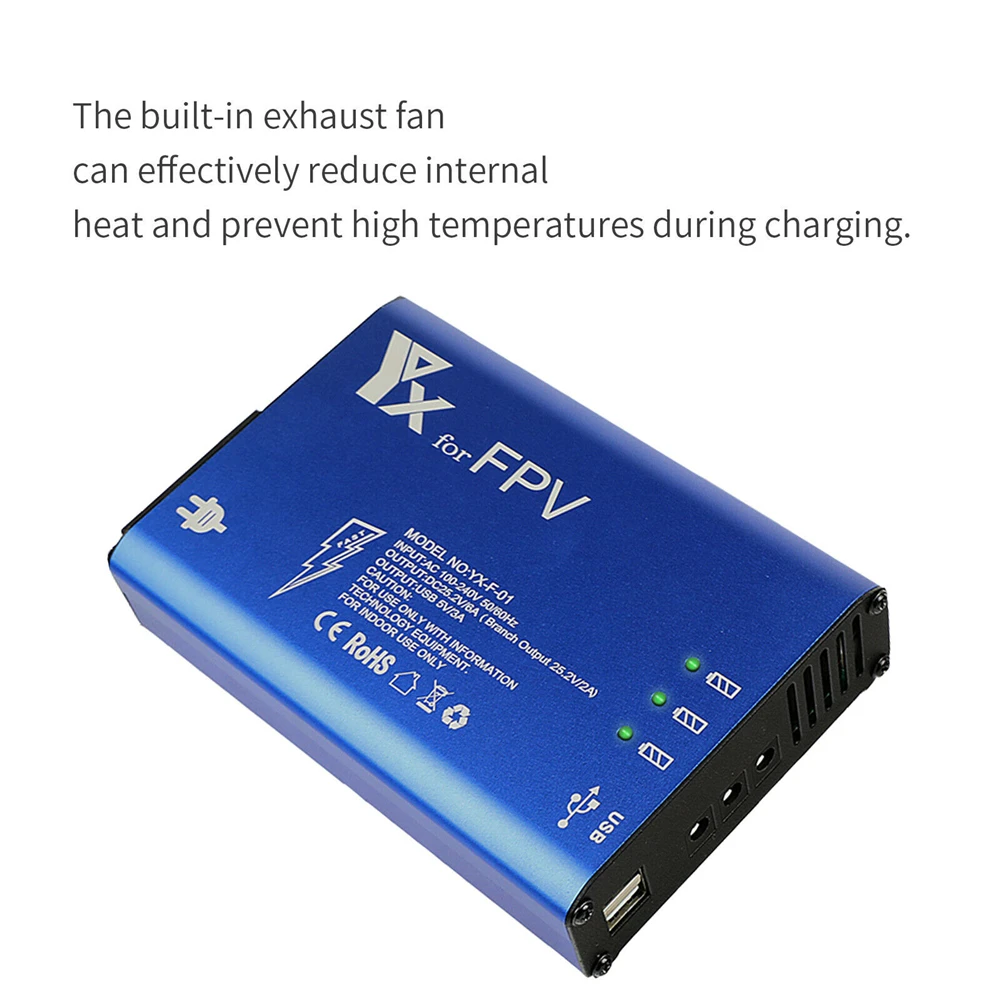 5 in 1 caricabatteria Hub di ricarica rapida per DJI FPV telecomando SmartPhone caricabatterie rapido intelligente accessori per droni